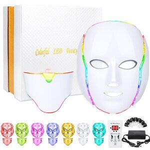 Brand new – LED Face & Neck Mask Therapy - 7 LED colors plugs micro current